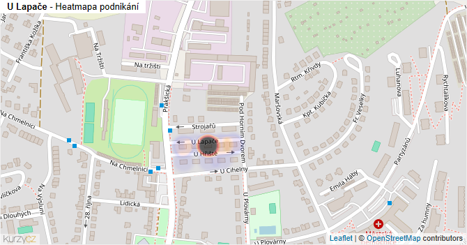 U Lapače - mapa podnikání