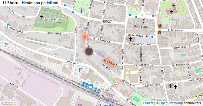 U Sboru - mapa podnikání