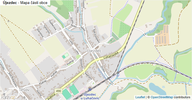 Újezdec - mapa části obce