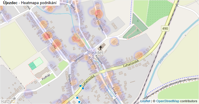 Újezdec - mapa podnikání