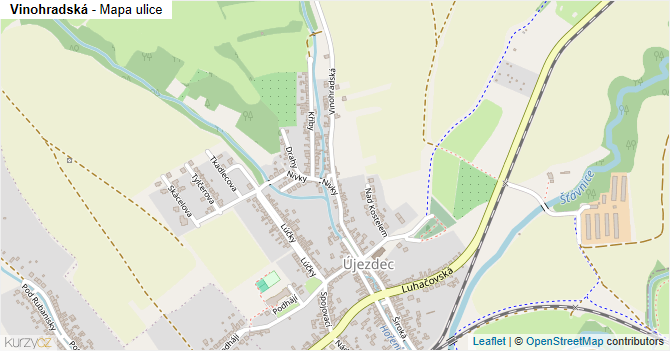 Vinohradská - mapa ulice