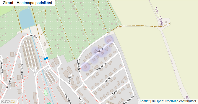 Zimní - mapa podnikání