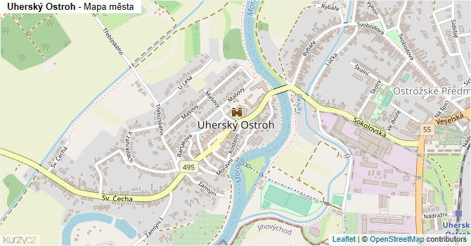 Uherský Ostroh - mapa města