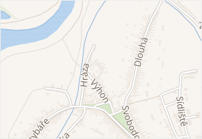 Dělička v obci Uherský Ostroh - mapa ulice