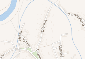 Dlouhá v obci Uherský Ostroh - mapa ulice