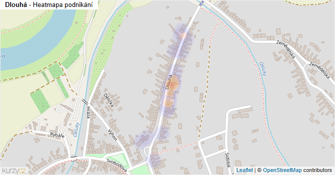 Dlouhá - mapa podnikání