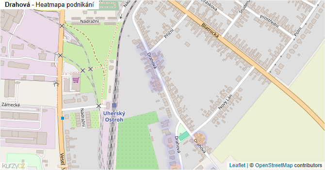 Drahová - mapa podnikání
