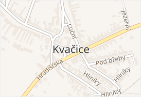 Kvačice v obci Uherský Ostroh - mapa části obce