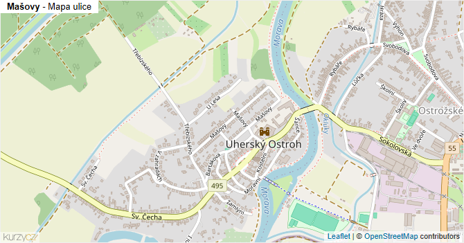 Mašovy - mapa ulice