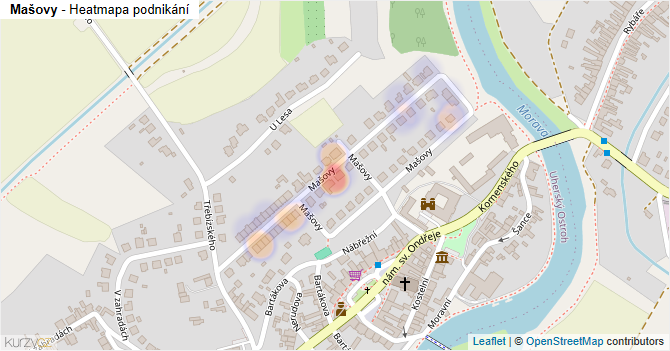 Mašovy - mapa podnikání