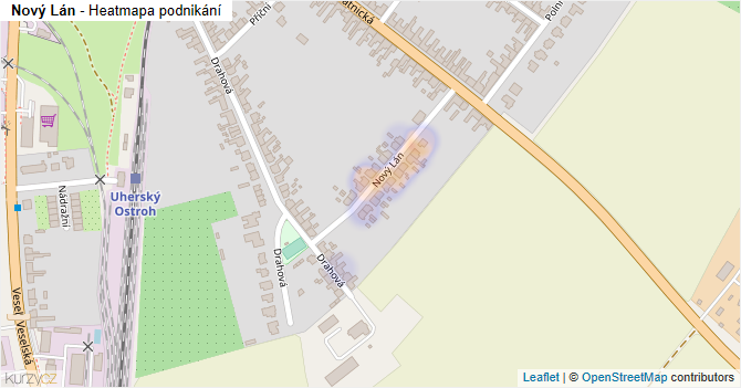 Nový Lán - mapa podnikání