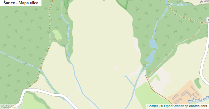 Šance - mapa ulice