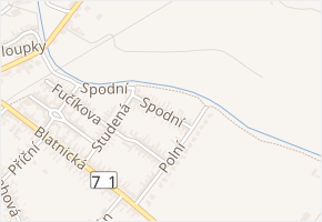 Spodní v obci Uherský Ostroh - mapa ulice