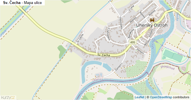 Sv. Čecha - mapa ulice