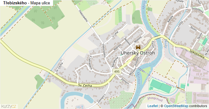 Třebízského - mapa ulice