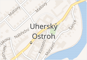 Uherský Ostroh v obci Uherský Ostroh - mapa části obce