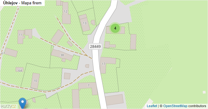 Úhlejov - mapa firem