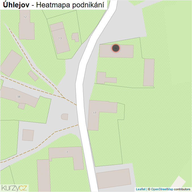 Mapa Úhlejov - Firmy v obci.