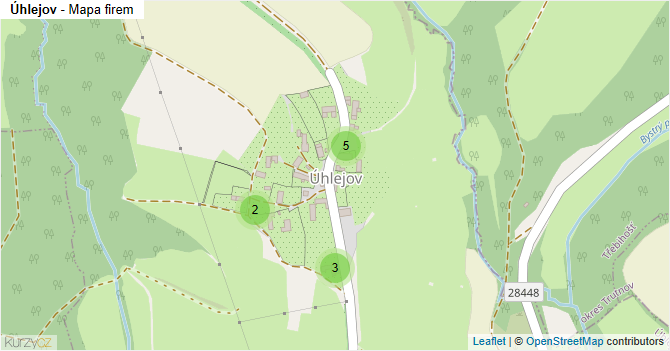 Úhlejov - mapa firem