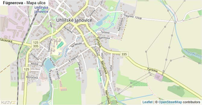 Fügnerova - mapa ulice