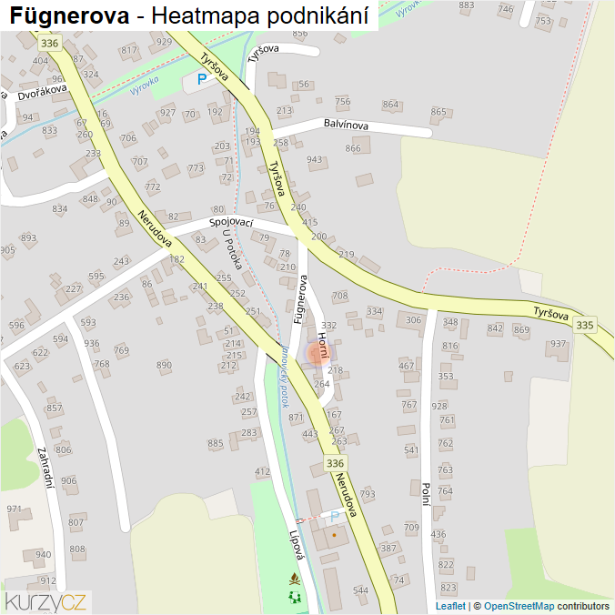 Mapa Fügnerova - Firmy v ulici.