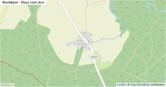 Kochánov - mapa části obce