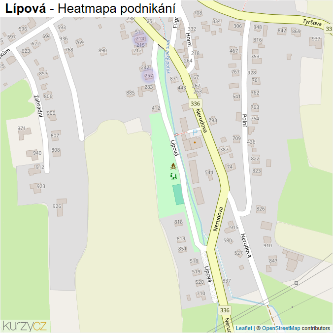Mapa Lípová - Firmy v ulici.
