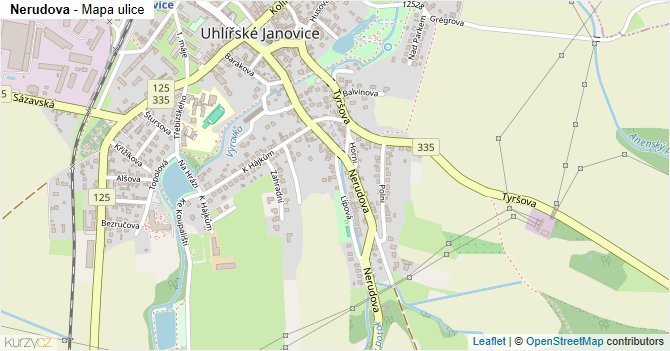 Nerudova - mapa ulice