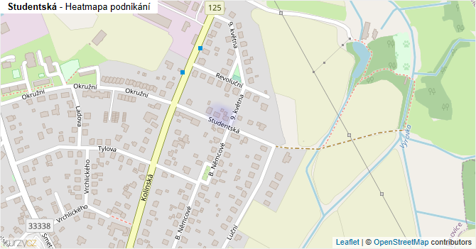 Studentská - mapa podnikání