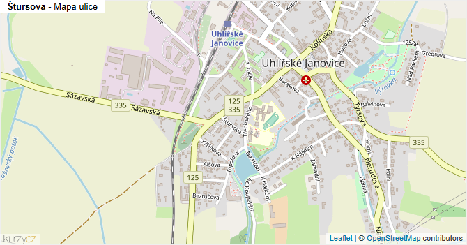 Štursova - mapa ulice