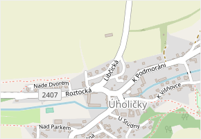 Bezejmenná v obci Úholičky - mapa ulice