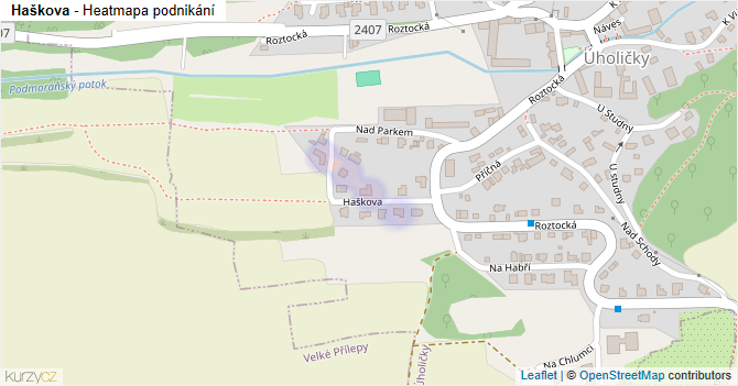 Haškova - mapa podnikání