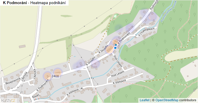 K Podmoráni - mapa podnikání