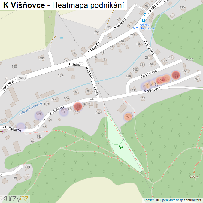 Mapa K Višňovce - Firmy v ulici.