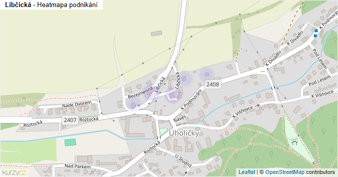 Libčická - mapa podnikání