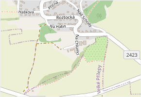Na Chlumci v obci Úholičky - mapa ulice