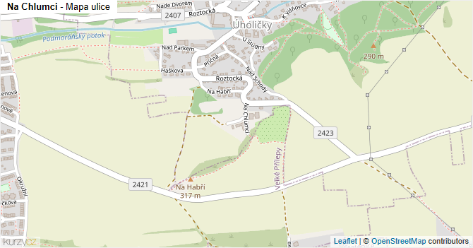 Na Chlumci - mapa ulice