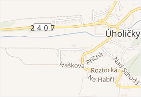 Nad Parkem v obci Úholičky - mapa ulice