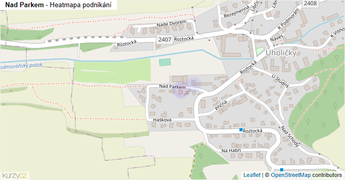 Nad Parkem - mapa podnikání