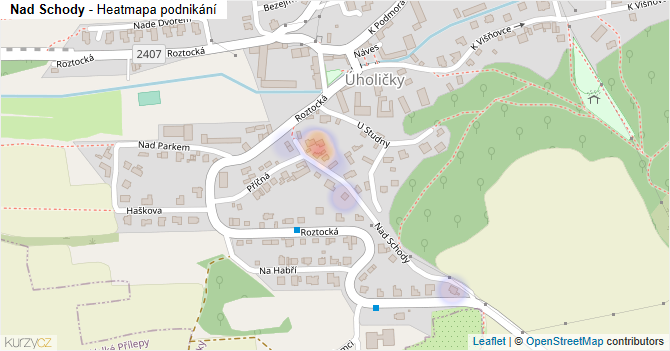 Nad Schody - mapa podnikání