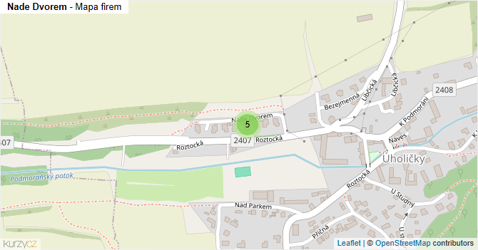 Nade Dvorem - mapa firem