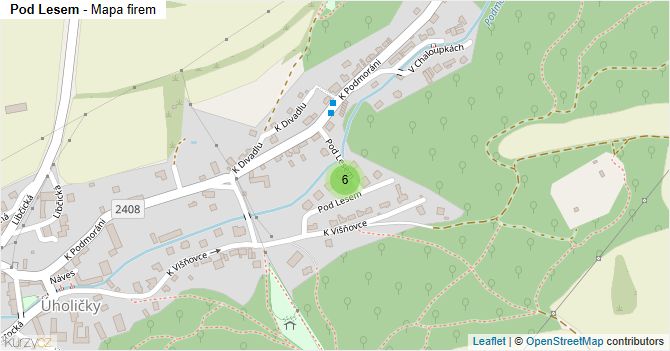Pod Lesem - mapa firem