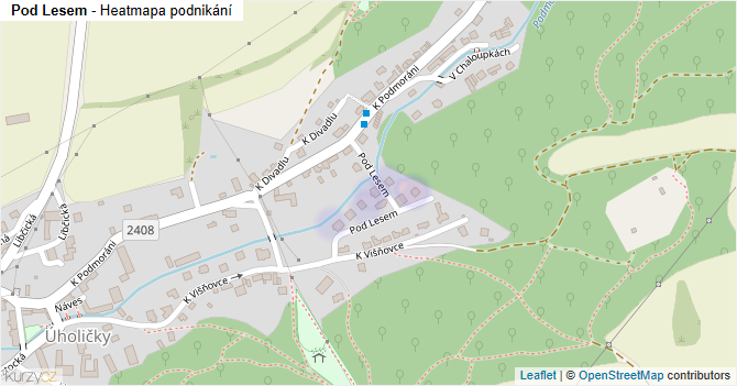 Pod Lesem - mapa podnikání
