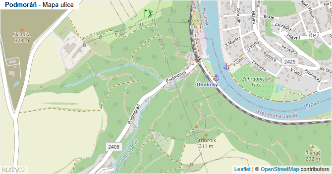 Podmoráň - mapa ulice