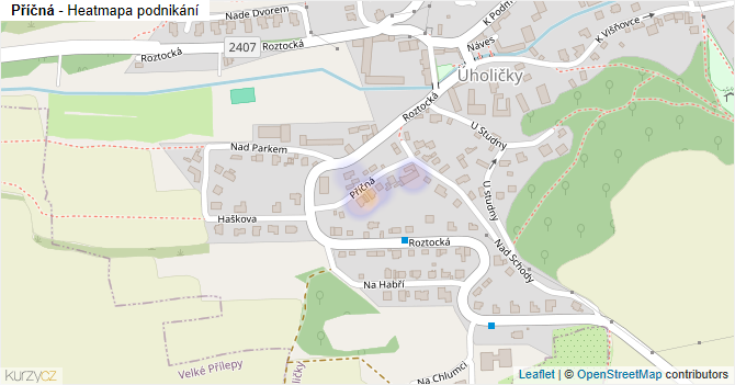 Příčná - mapa podnikání
