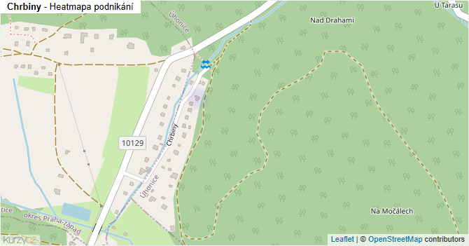 Chrbiny - mapa podnikání
