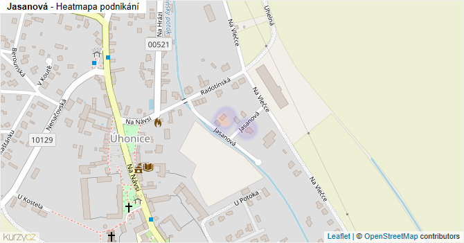 Jasanová - mapa podnikání