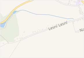 Lesní v obci Úhonice - mapa ulice