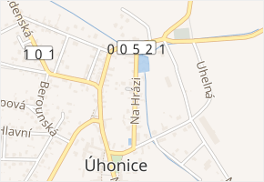 Na Hrázi v obci Úhonice - mapa ulice