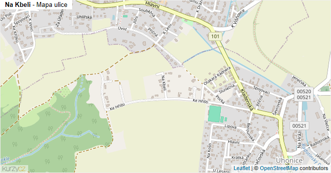 Na Kbeli - mapa ulice
